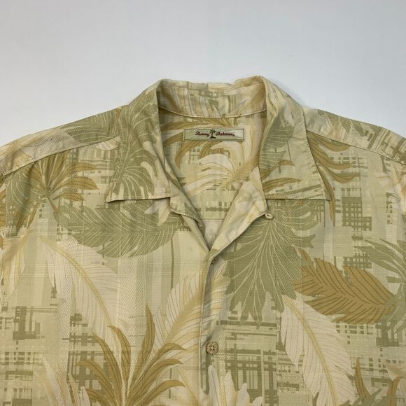 Vintage Tommy Bahama Shirt Mens L Large Silk Button Up Hawaiian Floral Beach - Picture 7 of 10